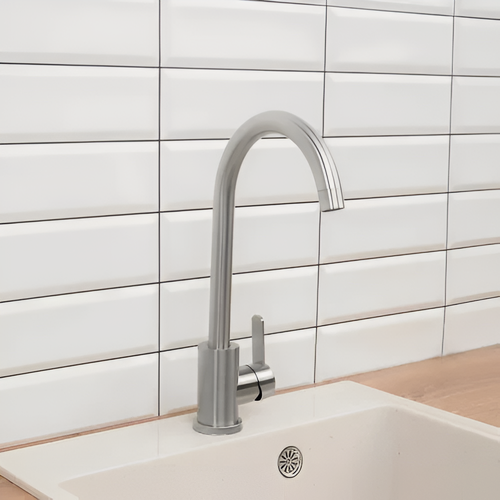 Изображение товара Смеситель для раковины и мойки с изливом из нержавеющей стали