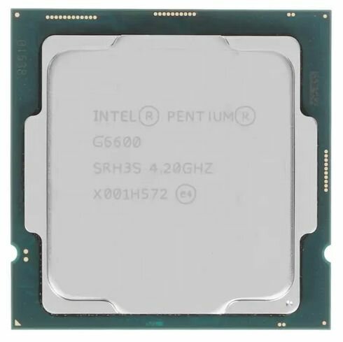 Процессор Intel Pentium Gold G6600 (CM8070104291510) OEM - LGA 1200, 2 х 4.2 ГГц, L2 - 0.5 МБ, L3 - 4 МБ, 2хDDR4-2666 МГц, Intel UHD Graphics 630, TDP 58 Вт