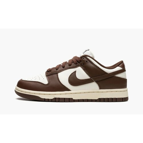 фото Кроссовки nike dunk low, полнота f (eu)/ на среднюю стопу, размер 39, белый, коричневый