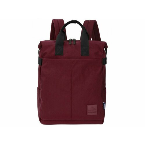 Сумка-рюкзак LANOTTI, фактура гладкая, бордо