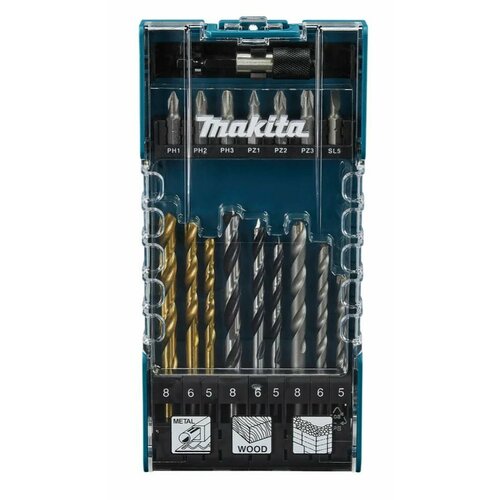 фото Набор сверл и бит makita d-74887 17 шт. по металлу/дереву/бетону