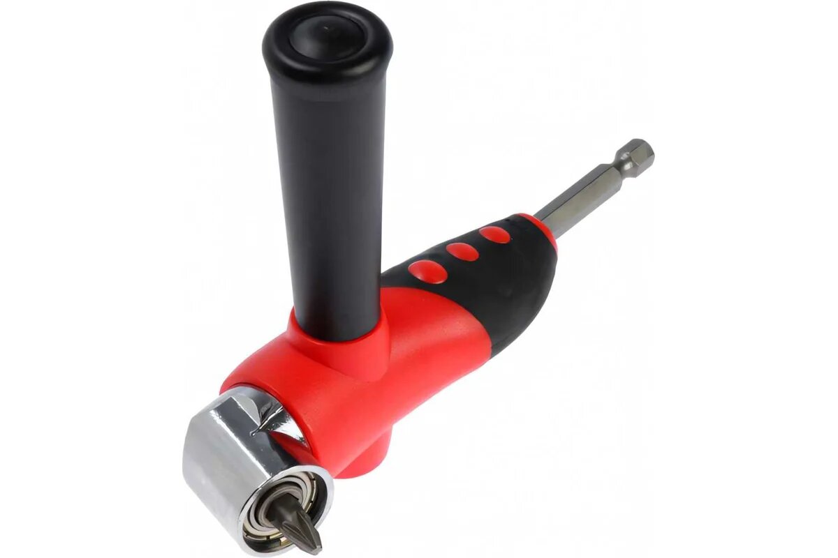 Тундра Адаптер угловой для дрели , с набором бит 4 шт. 3640679 — фото 1