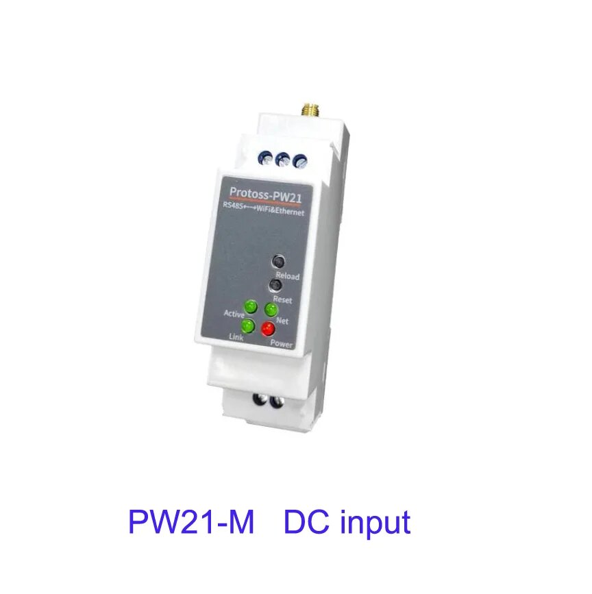 Преобразователь Din-рейка RS485 в Wi-Fi Ethernet, последовательный сервер IOT PW21 DC AC, поддержка Modbus порты TCP, UDP MQTT HTTP WebSocket, kit1