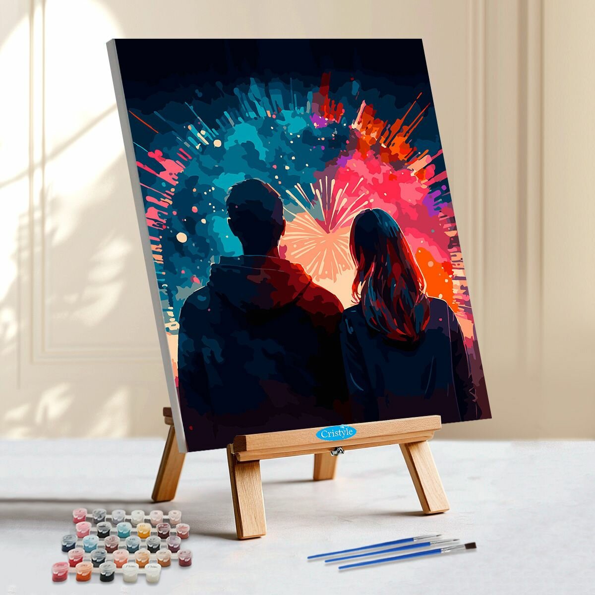 Картина по номерам на холсте Cristyle 'Фейерверк чувств', S045, 40*50 см