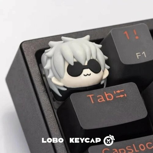 Прозрачный колпачок для клавиатуры Gojo Satoru BITCED keycap 915₽