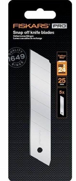 Лезвие Fiskars CarbonMax 25мм лезв.10шт серебристый (1027233)