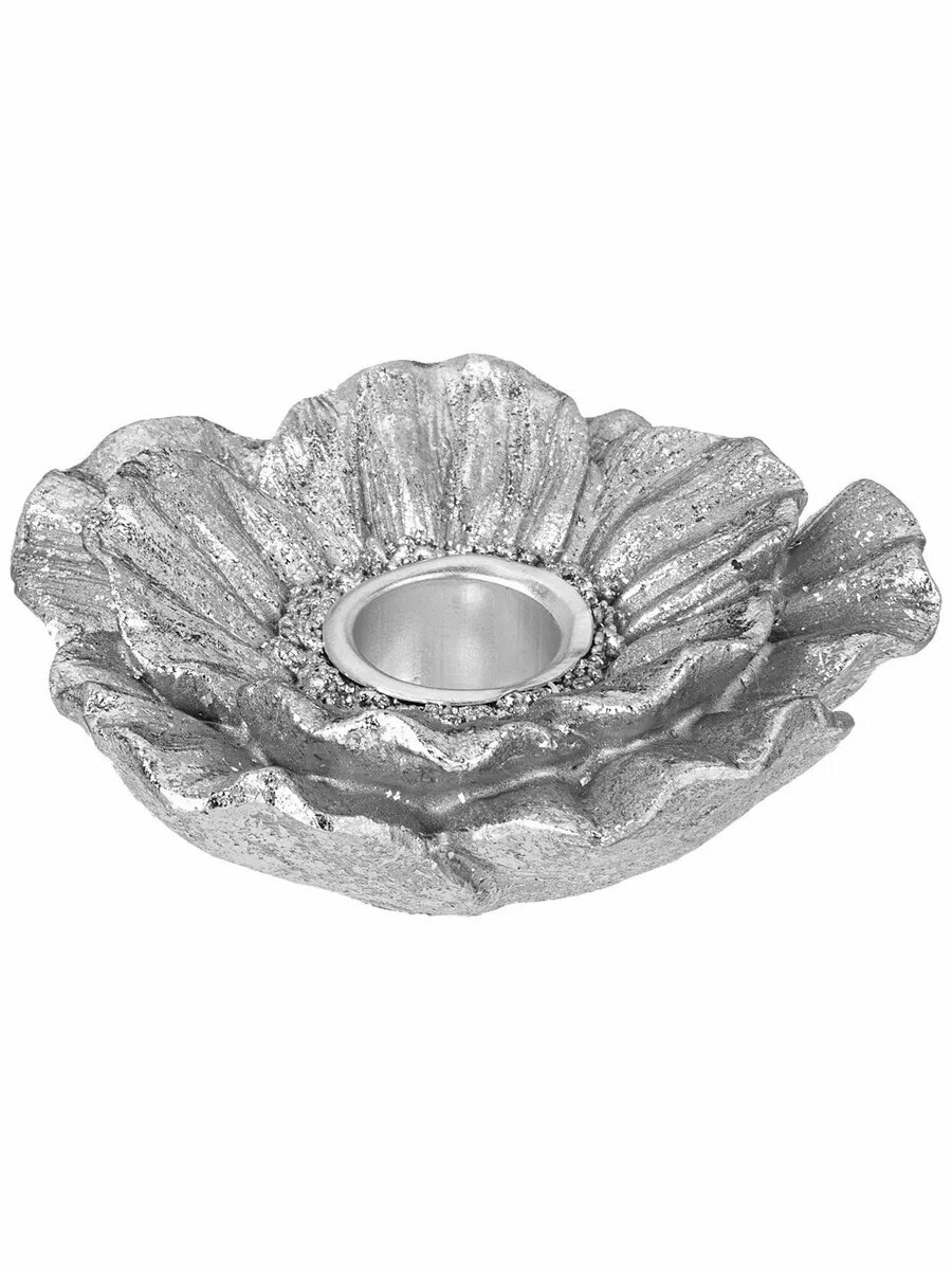 Подсвечник Flower серебро 10.3*10*4см