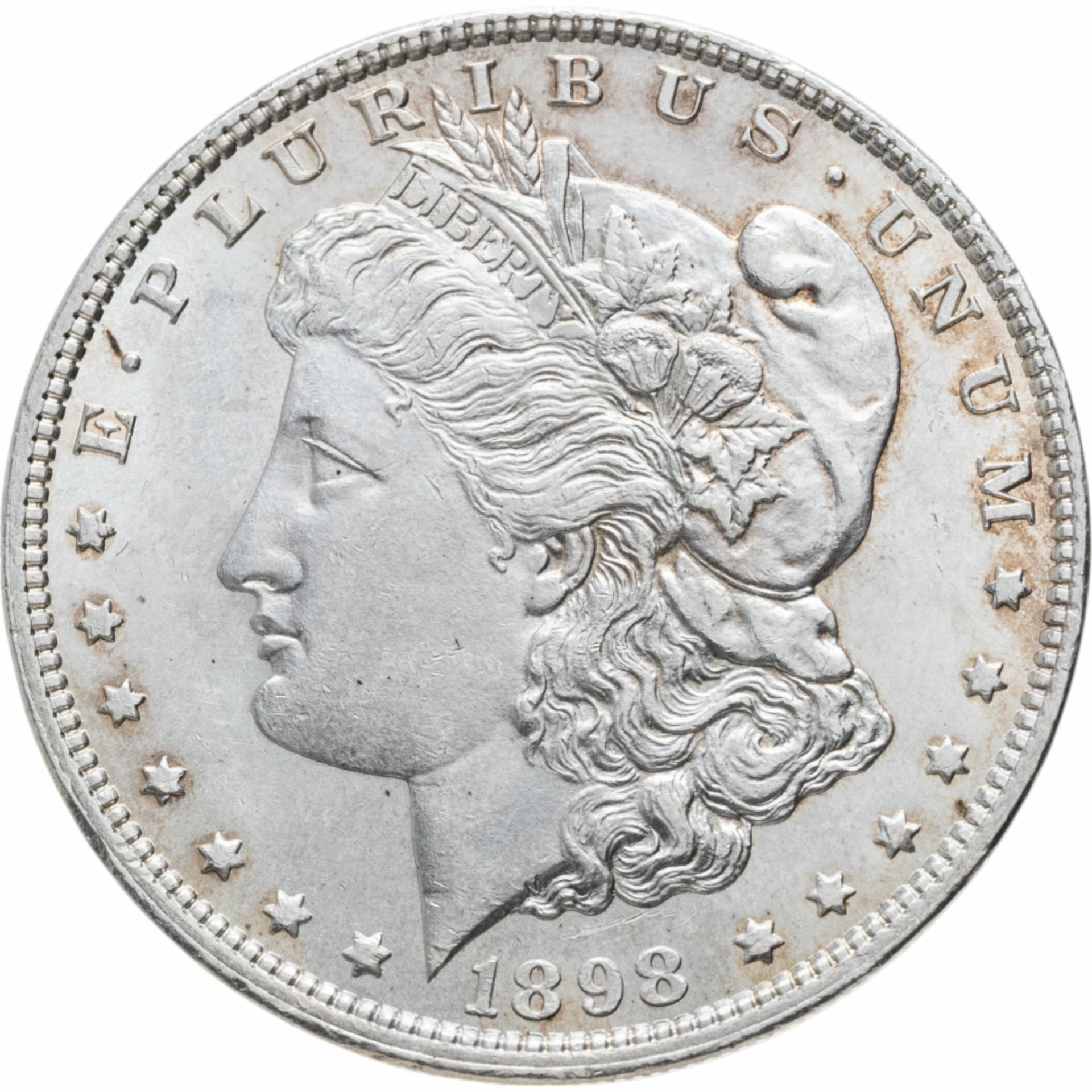 США 1 доллар dollar 1898 Доллар Моргана Без отметки монетного двора, Серебро 900, в сохранности UNC