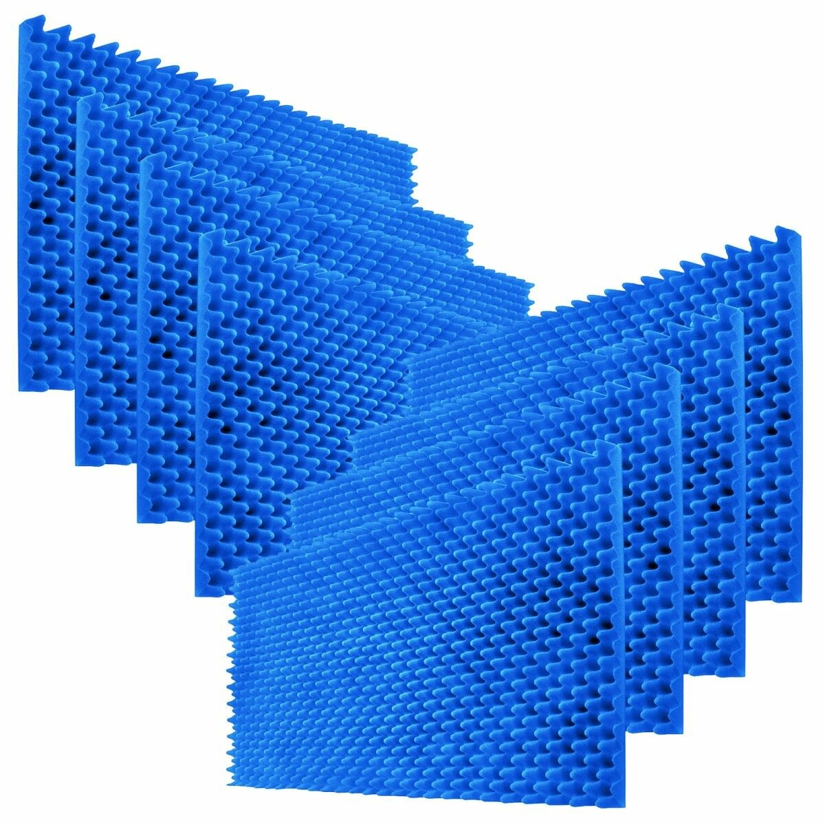 BEIYIN 8 шт Волнистая форма 1200MM X 600MM X 50MM Акустическая изоляционная пена Шумоподавляющая стена для аудио высокая плотность