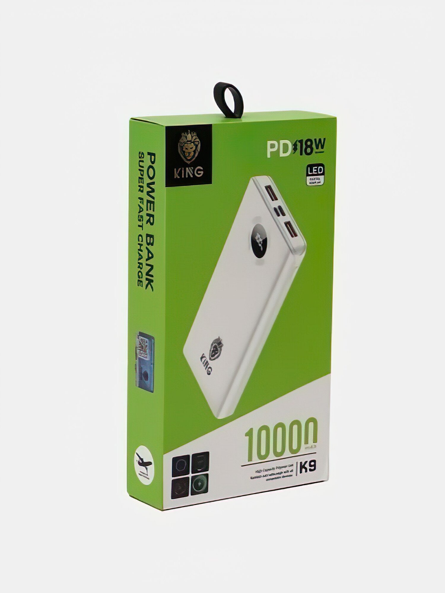Портативный аккумулятор King K9 Powerful 10000 мА·ч, 18 Вт, быстрая зарядка