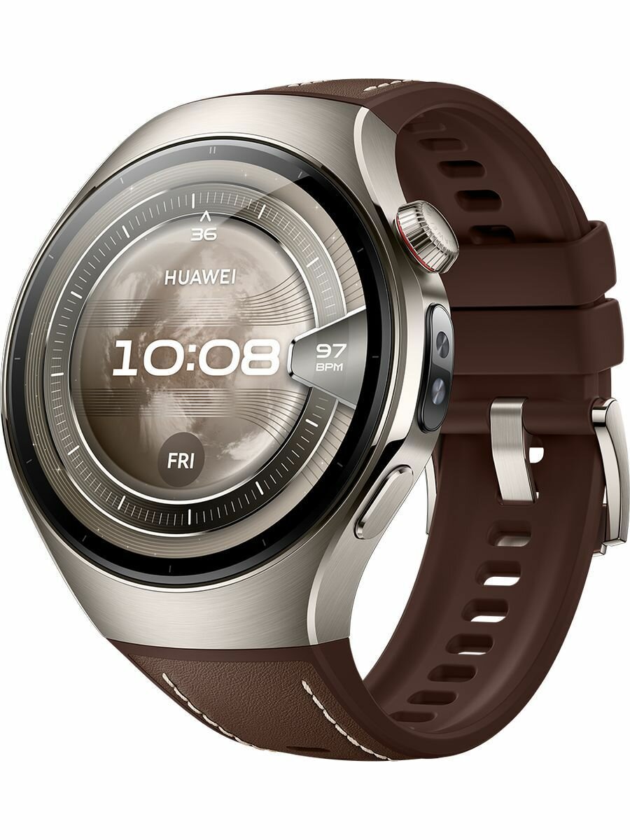 Умные часы Huawei Watch 5 LTE, HarmonyOS, 46 мм, 1.5 дюйм, 46 мм, Коричневые