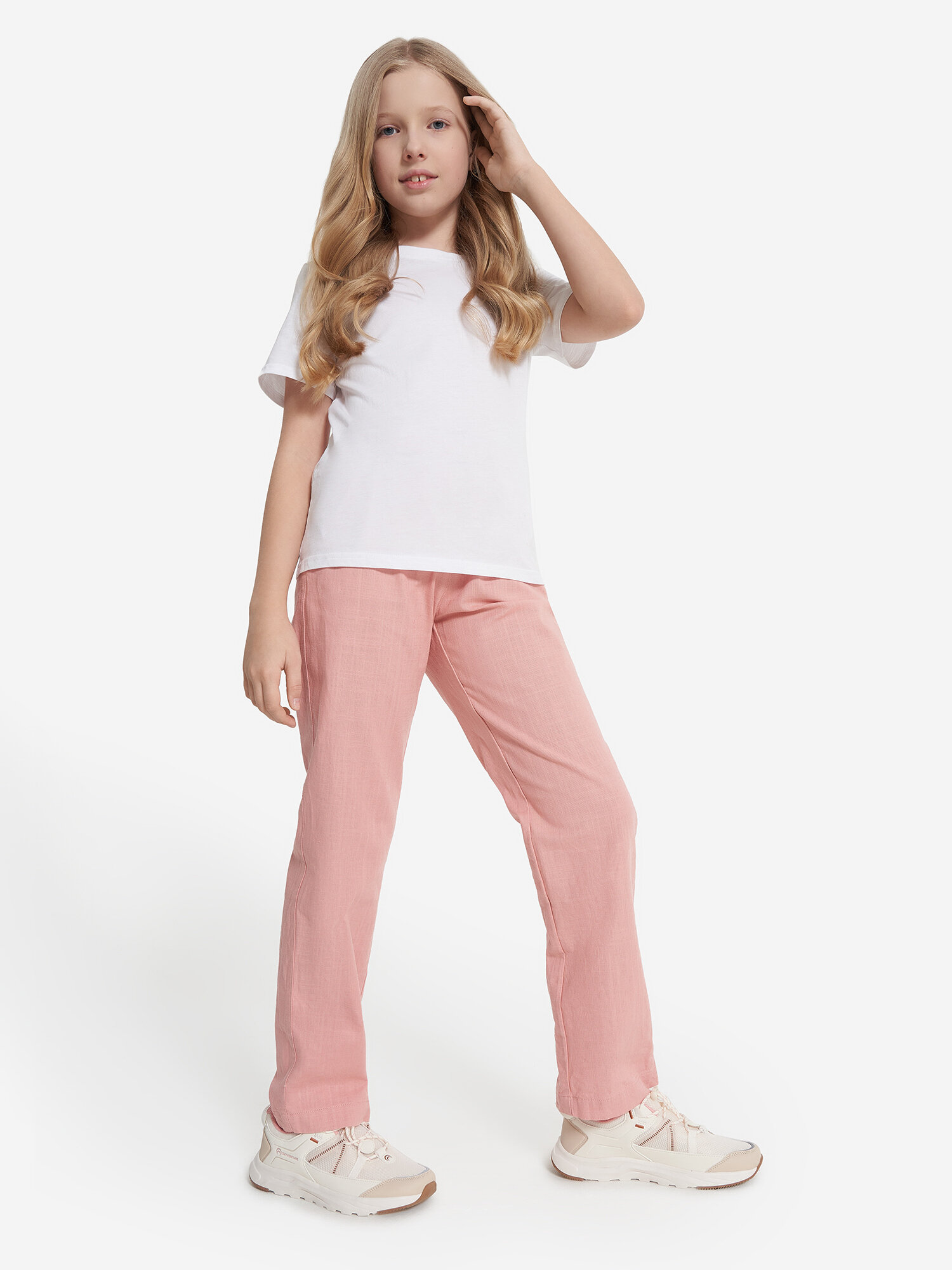 Брюки OUTVENTURE, размер 146-152, персиковый — фото 1