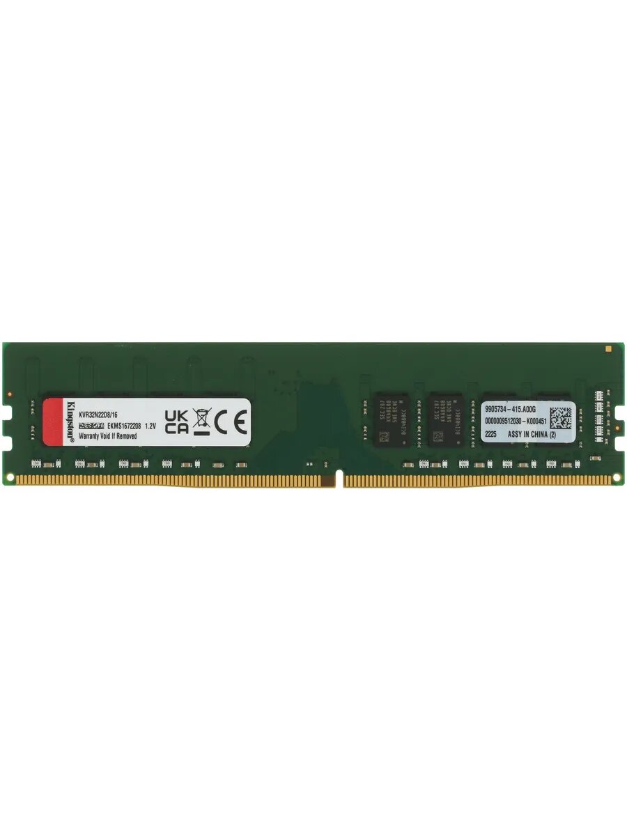 Оперативная память ValueRAM DDR4 16 ГБ 3.2 ГГц 22CL