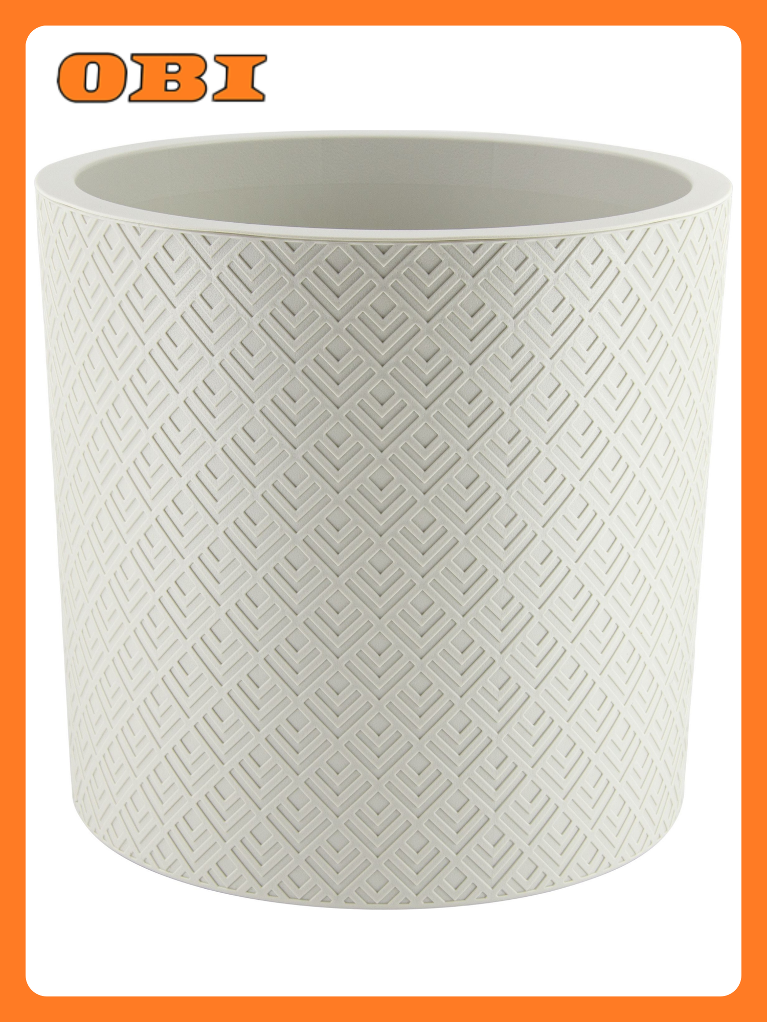 Кашпо М-Пластика Этна пластик белое ротанг 36х38 см 24 литра