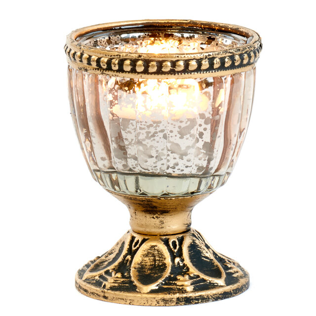 Стеклянный подсвечник Goblet of Fire 8 см