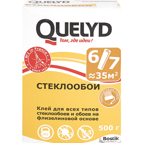 Клей для стеклообоев «Quelyd Стеклообои» 35 м² клей quelyd стеклообои 0 5 кг