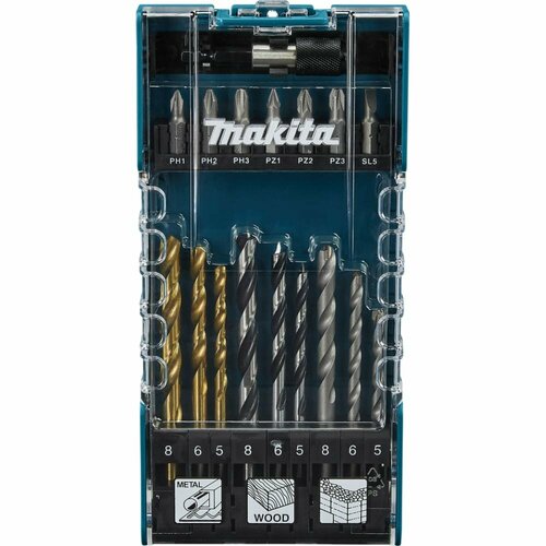 Набор сверл и бит Makita D-74887 набор бит и сверл makita d 36980