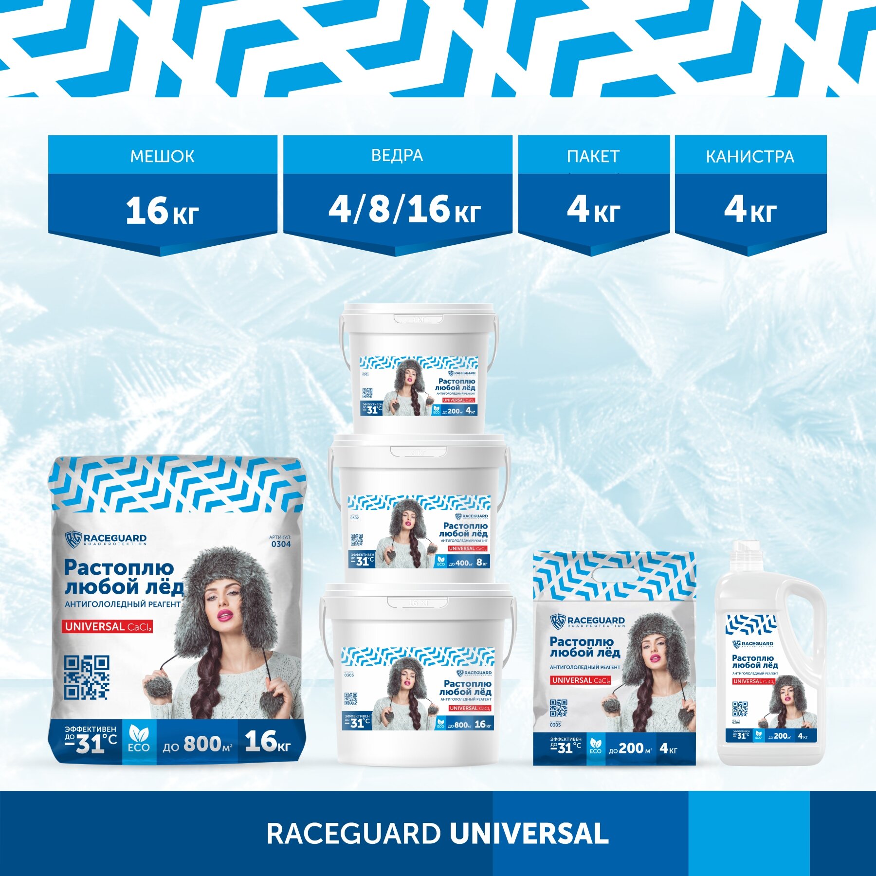 Антигололедный реагент RACEGUARD Universal 4 кг, пакет - фотография № 5