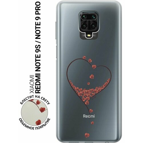 Ультратонкий силиконовый чехол-накладка для Xiaomi Redmi Note 9S, Note 9 Pro, Note 9 Pro Max с 3D принтом Little hearts ультратонкий силиконовый чехол накладка transparent для xiaomi redmi note 10 pro с 3d принтом little hearts