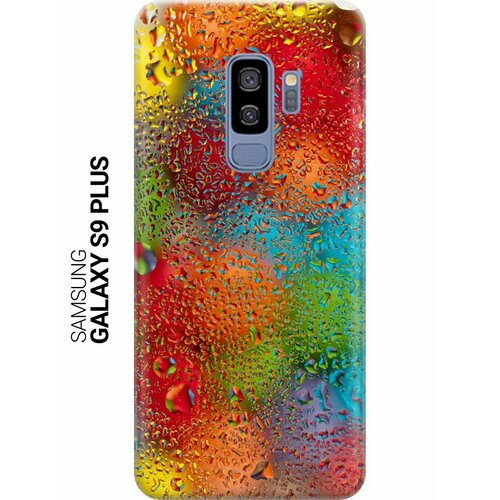 ультратонкий силиконовый чехол накладка для samsung galaxy m31 с принтом капли и разноцветные шары Ультратонкий силиконовый чехол-накладка для Samsung Galaxy S9 Plus с принтом Капли и разноцветные шары