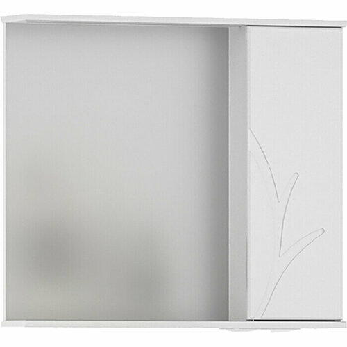 Зеркало-шкаф Volna Adel 80х70 правое с подсветкой, белый (zsADEL80. R-01)