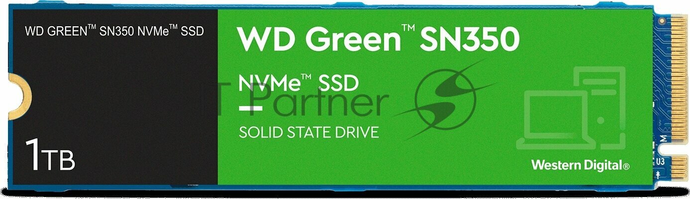 Твердотельный накопитель Western Digital WD Green 1 ТБ M2 WDS100T3G0C