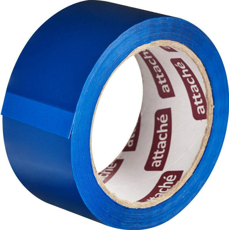 Клейкая лента канцелярская Клейкая лента упаковочная ATTACHE 48мм х 66м 45 микрометров синий 2 шт. в упаковке