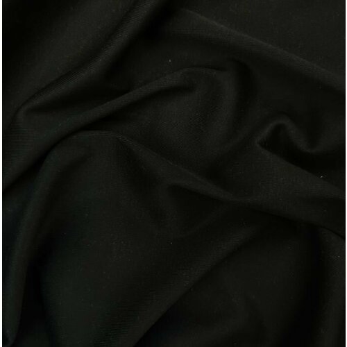 Ткань трикотаж кулирка (черный) 100 хлопок италия 50 cm*157 cm