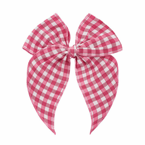 Бант POLUSHA pink CHECK BOW, розовый, фуксия