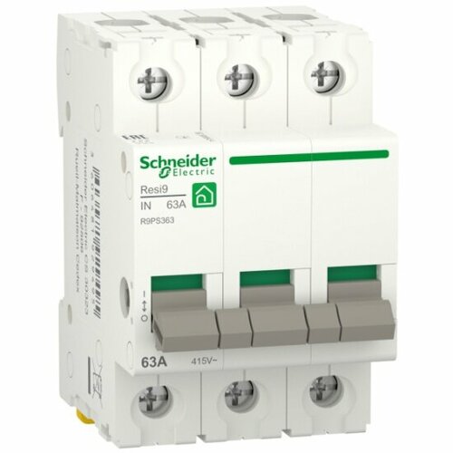 Выключатель нагрузки Systeme Electric (schneider Electric) SCHNEIDER ELECTRIC RESI9 (мод. рубильник) 63А 3P, R9PS363 выключатель нагрузки schneider electric resi9 мод рубильник 63а 4p r9ps463