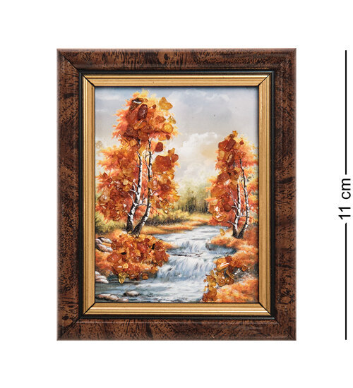 Картина Бурная река (с янтарной крошкой) H-11см AMB-05/3 113-708552