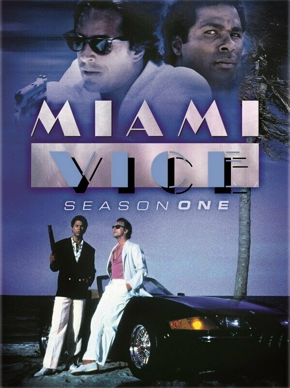 Плакат, постер на бумаге Полиция Майами: Отдел нравов (Miami Vice), Джон Николелла, Ричард Комптон, Леон Ичасо. Размер 60 х 84 см