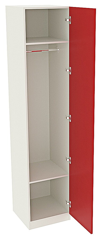Аптечный шкаф узкий для одежды персонала серии RED №5