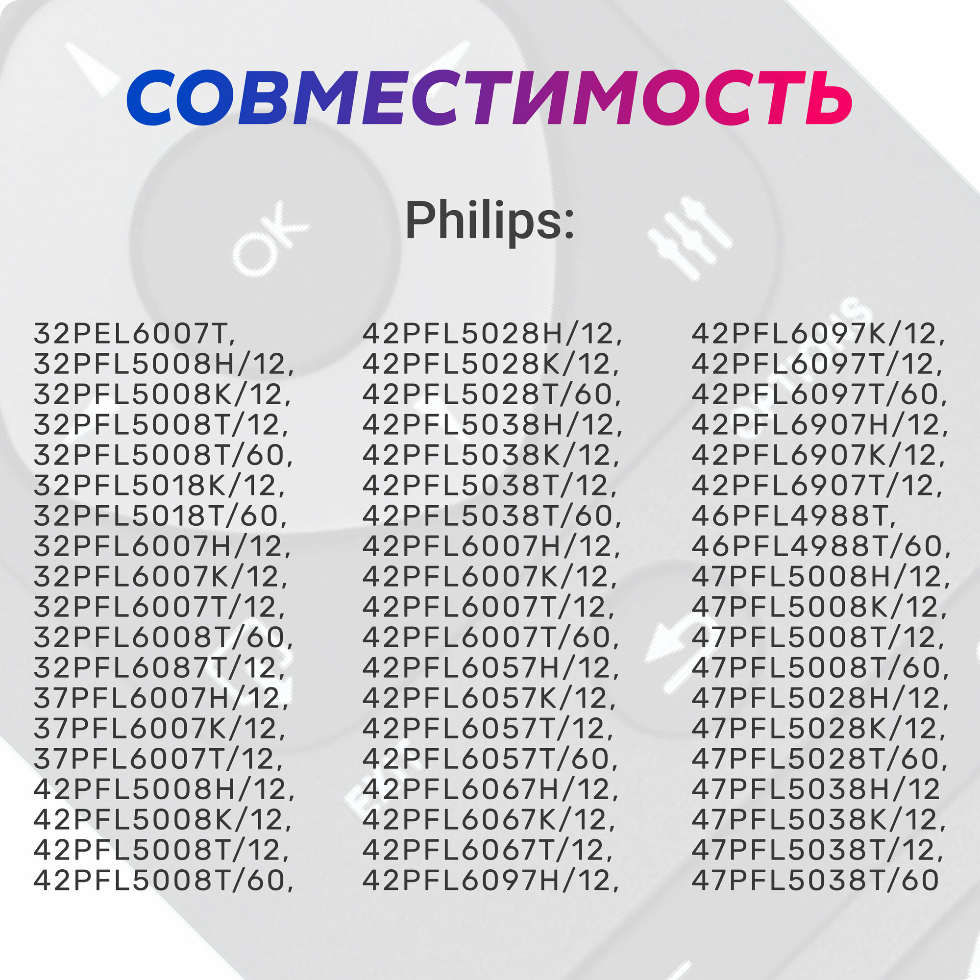 Пульт дистанционного управления Philips 2422 549 90477 ic 3D LED LCD TV YKF314-001 (HPH192) - фото №2