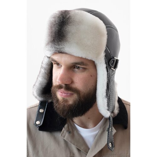 Шапка ушанка Ярмарка шапок, размер 57, мультиколор