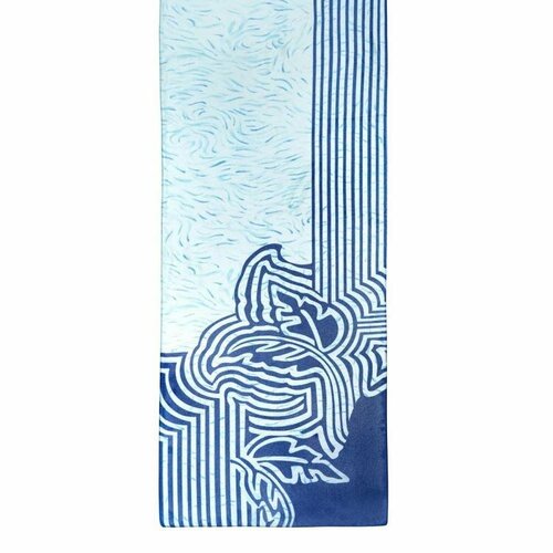 Шарф Roby Foulards,160х40 см, синий шарф размер 1 голубой