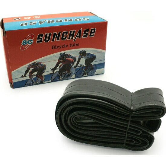 Камера велосипедная Sunchase натур. резина 28x1.75/2,125 A/V в цветной коробке