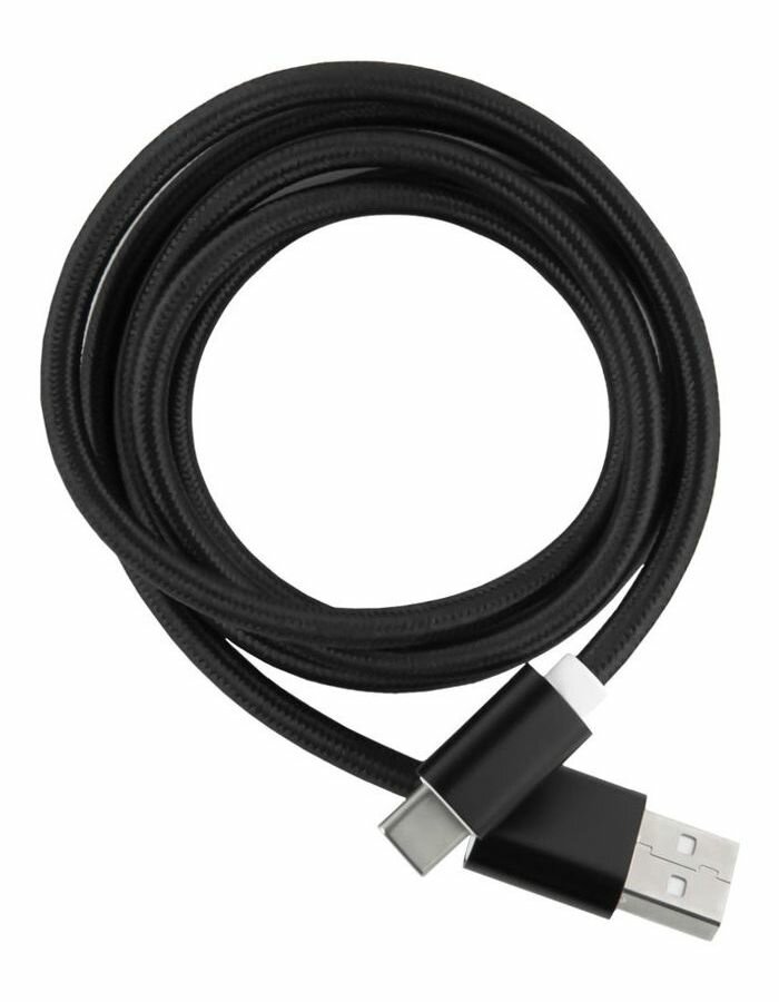 фото Дата-кабель Red Line USB - Type-C (50 см), 5А, нейлоновая оплетка, черный