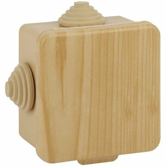 Коробка распаячная Эра ОП КОР 100х100х50мм с гермовводами 8 вх. IP54 сосна Б0043223