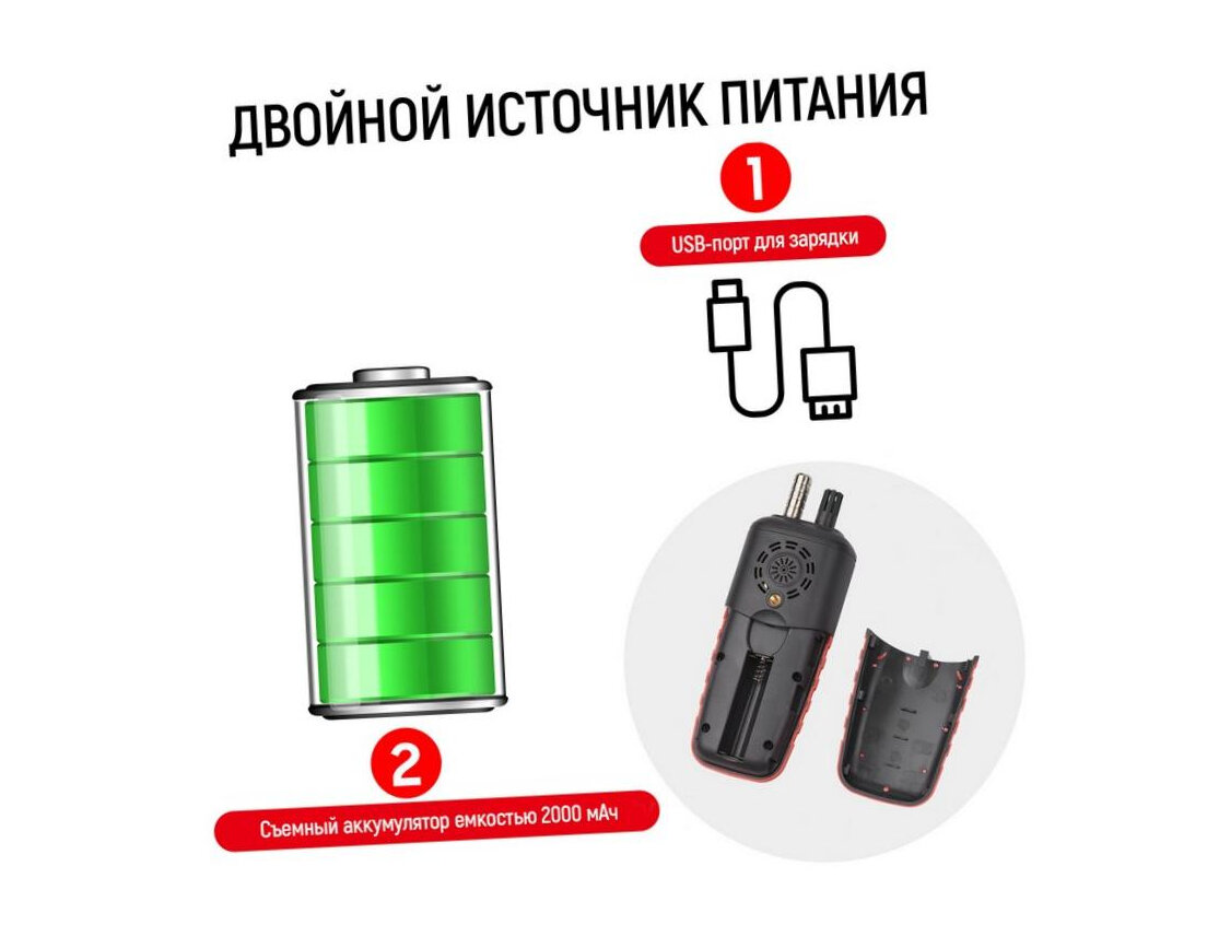 Профессиональный прибор для измерения пыли в воздухе HTI Мод: HZ820 (Q20536TC8) датчик пыли с аккумулятором. Анализатор качества воздуха — фото 4