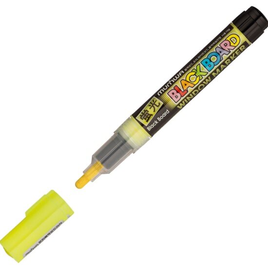 Маркер меловой Munhwa "Black Board Marker" желтый, 3мм, водная основа