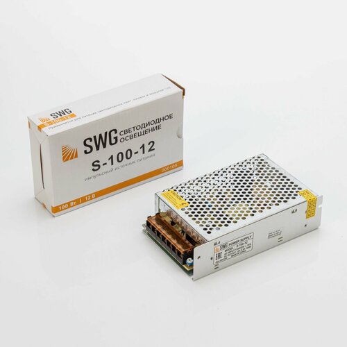 Блоки питания SWG S-100-12, 100W, 12V