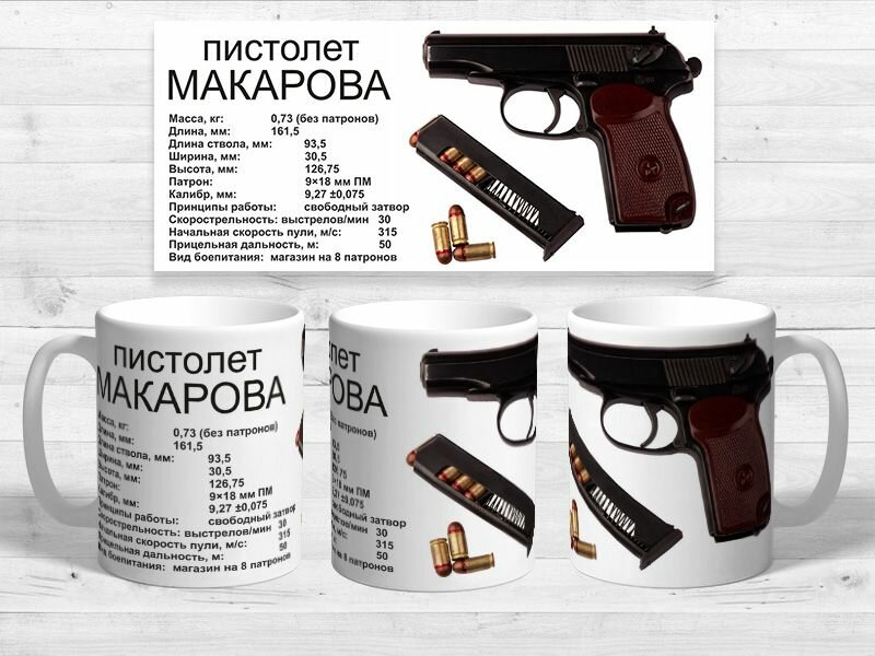 Кружка пистолет макаров