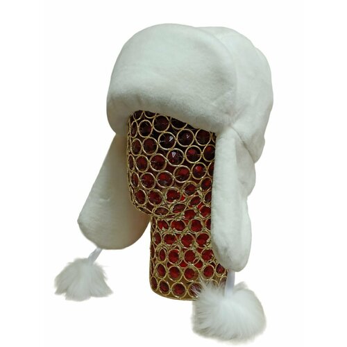 Шапка ушанка SCANDZA зимняя, размер 54/58, белый