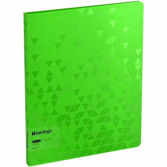 Папка Berlingo с 20 вкладышами "Neon", 17мм, 1000мкм, зеленый неон, с внутр. карманом