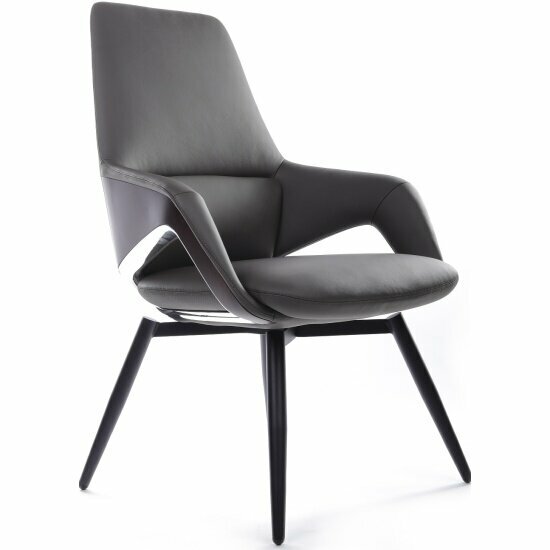 Кресло Riva Design RIVA DISIGN FK005-С Антрацит (MB917) натуральная кожа 68*68*105