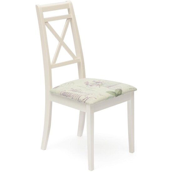 Стул Tetchair Picasso ( PC-SC ) 1 шт. в упаковке дерево гевея, 45х53х97см, ivory white (слоновая кость 2-5), Ткань Прованс № 13