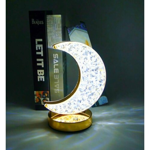 Светильник настольный Полумесяц 18 см/ Ночник / Декоративное освещение / Регулируемый цвет и яркость света