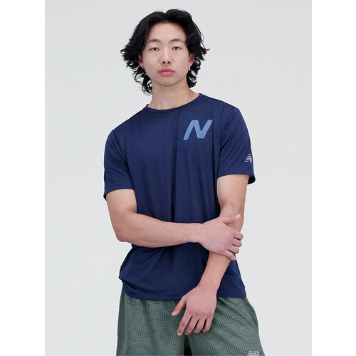 фото Футболка new balance, размер m, синий