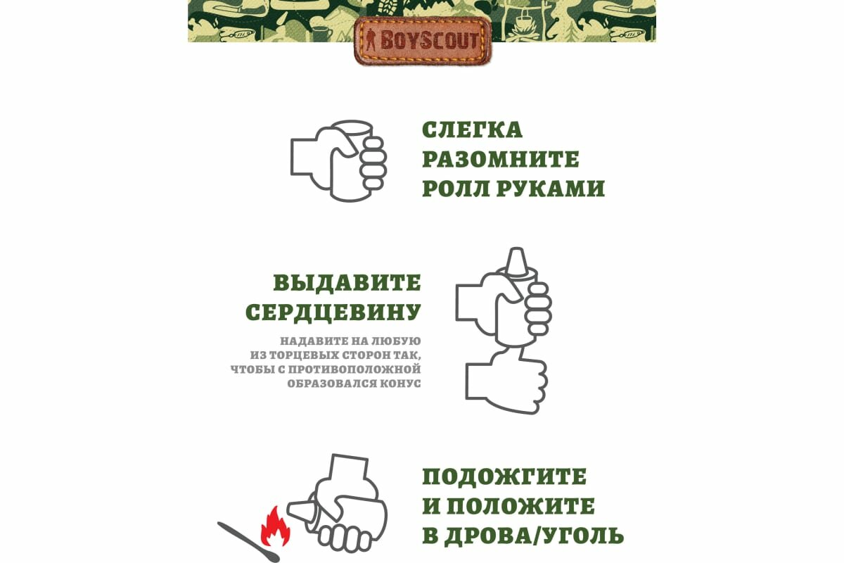 BOYSCOUT Доллары для розжига 61601 3 